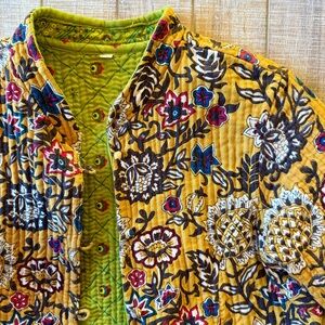 Reversible Kantha Quilted Block Print Jacket